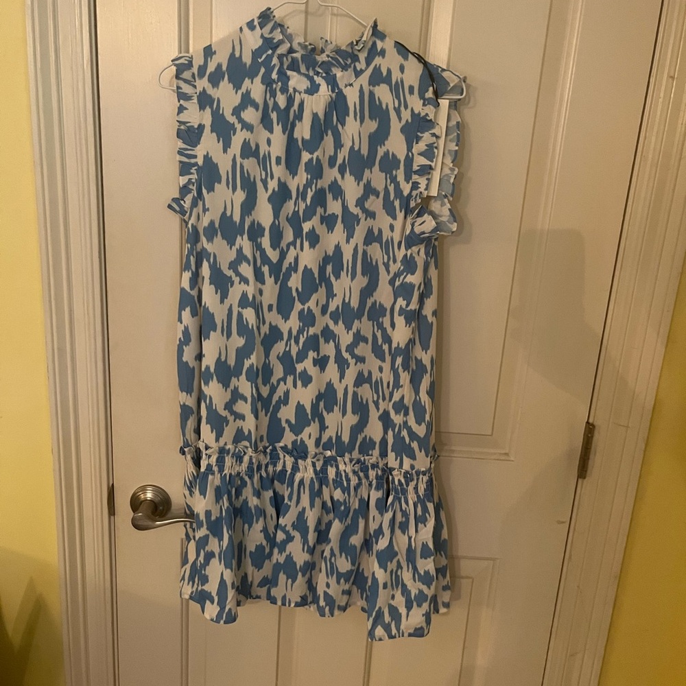 Pinch new with tags large womens blue and white summer sleeveless dress